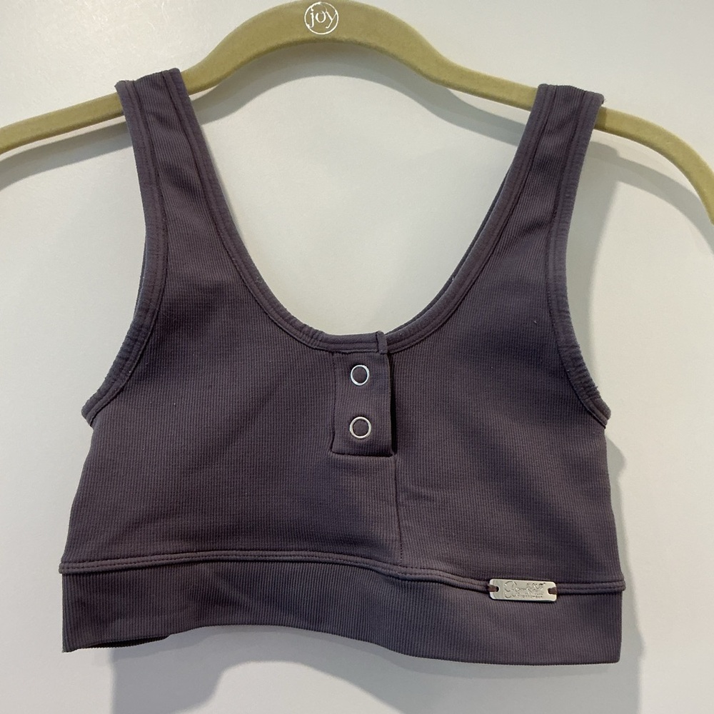 Bombshell Sportswear Grey Snap Seamless Sports Bra